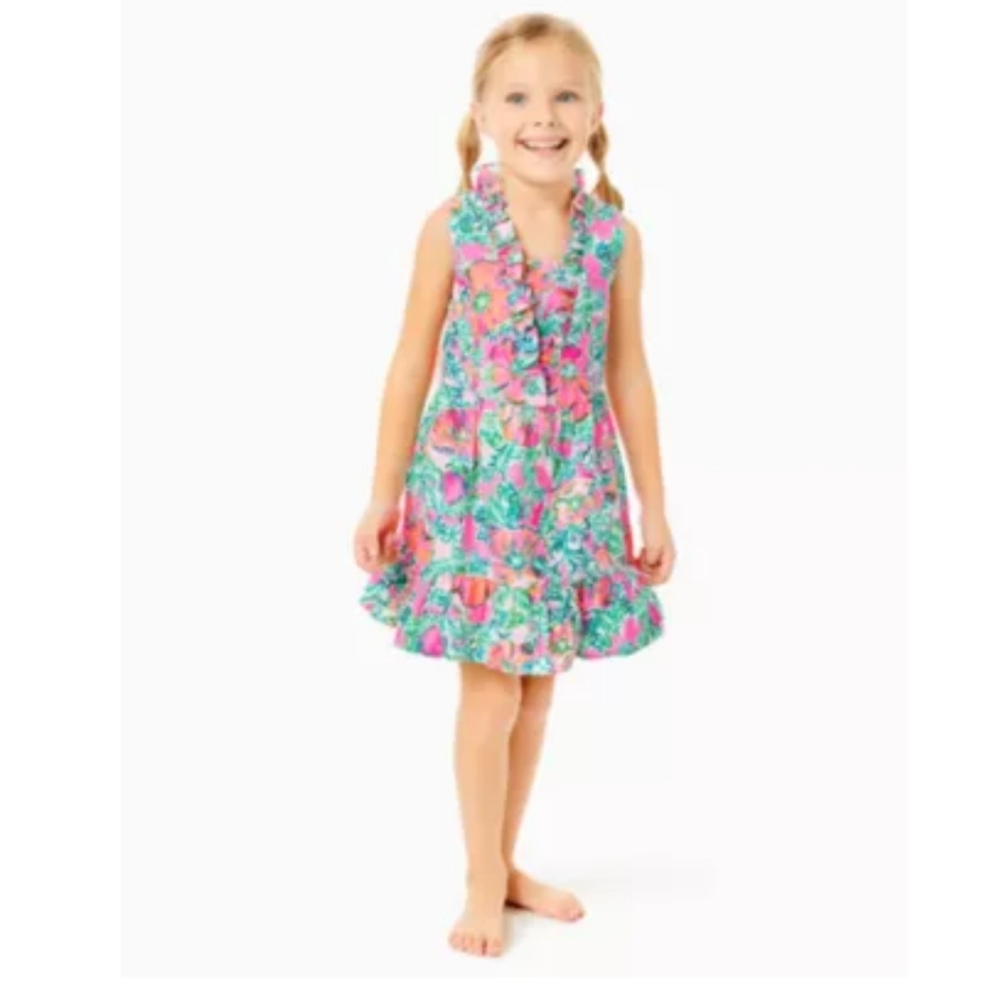 Girls Mini Tersa Dress Soleil Pink Poppy